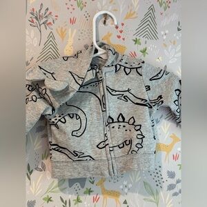 Carter’s Just One You Dinosaur Zip-Up Hoodie w/ Mohawk Spiked Hood (Newborn 0M)